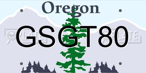 GSGT80 Oregon License Plate
