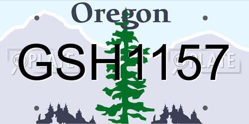GSH1157 Oregon License Plate