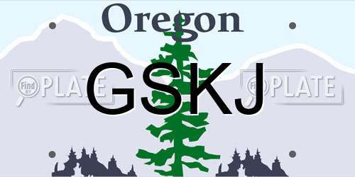 GSKJ Oregon License Plate
