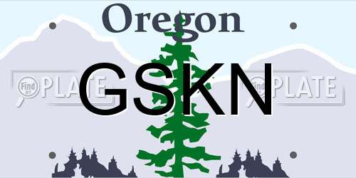 GSKN Oregon License Plate