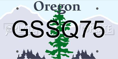 GSSQ75 Oregon License Plate