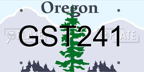 GST241 Oregon License Plate
