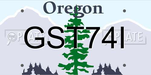 GST74I Oregon License Plate