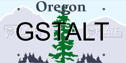 GSTALT Oregon License Plate