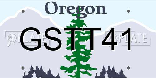 GSTT41 Oregon License Plate