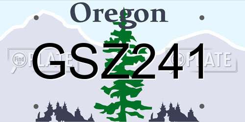 GSZ241 Oregon License Plate