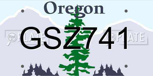 GSZ741 Oregon License Plate