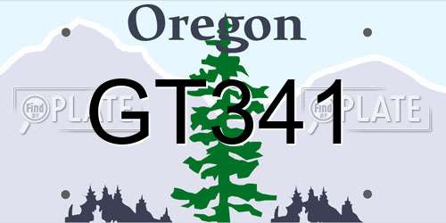 GT341 Oregon License Plate