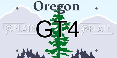 GT4 Oregon License Plate