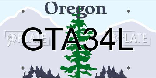 GTA34L Oregon License Plate