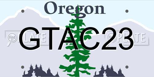 GTAC23 Oregon License Plate