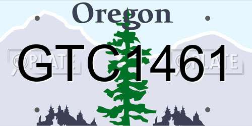 GTC1461 Oregon License Plate