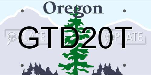 GTD20T Oregon License Plate