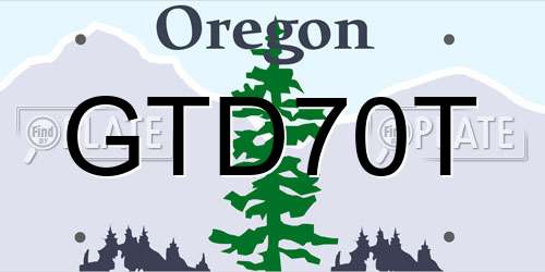 GTD70T Oregon License Plate