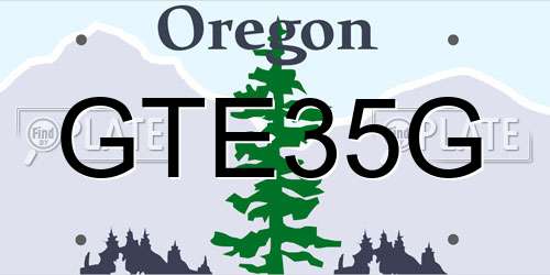 GTE35G Oregon License Plate