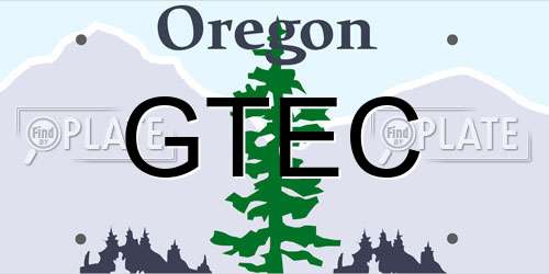 GTEC Oregon License Plate