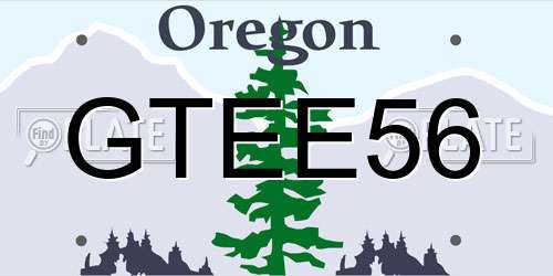 GTEE56 Oregon License Plate