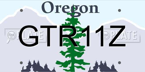 GTR11Z Oregon License Plate