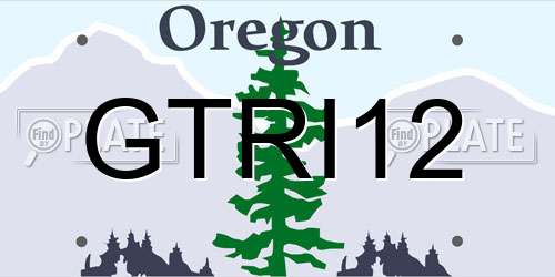 GTRI12 Oregon License Plate