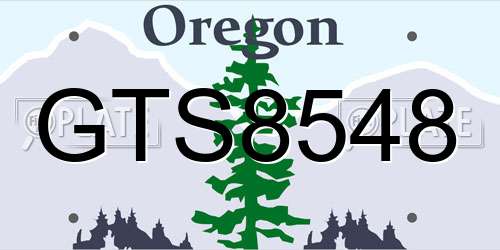 GTS8548 Oregon License Plate