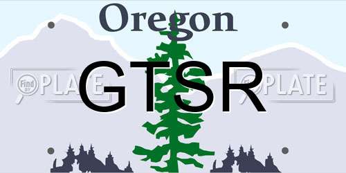 GTSR Oregon License Plate