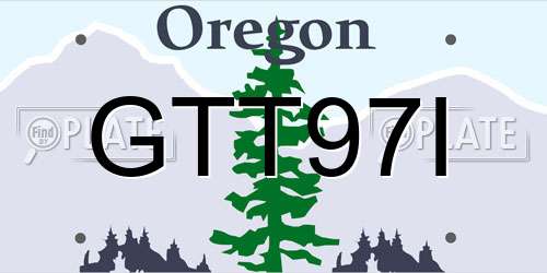 GTT97I Oregon License Plate