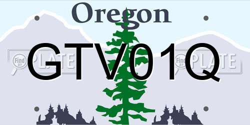 GTV01Q Oregon License Plate