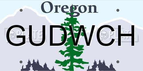 GUDWCH Oregon License Plate