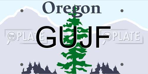 GUJF Oregon License Plate