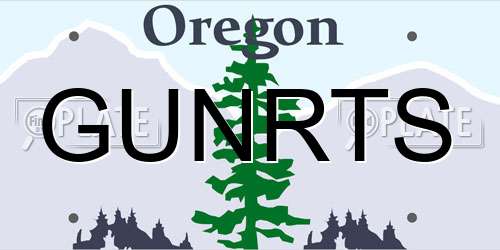 GUNRTS Oregon License Plate