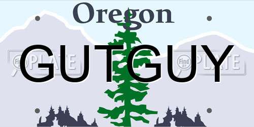 GUTGUY Oregon License Plate