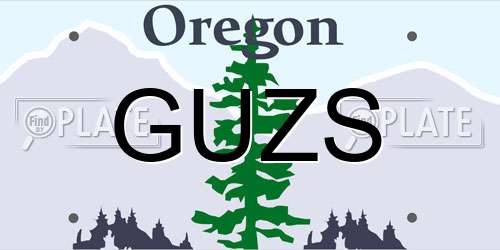GUZS Oregon License Plate