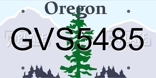 GVS5485 Oregon License Plate
