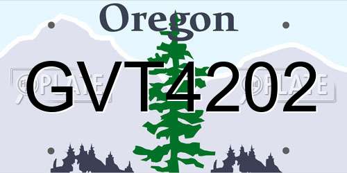 GVT4202 Oregon License Plate