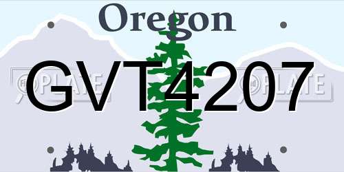 GVT4207 Oregon License Plate