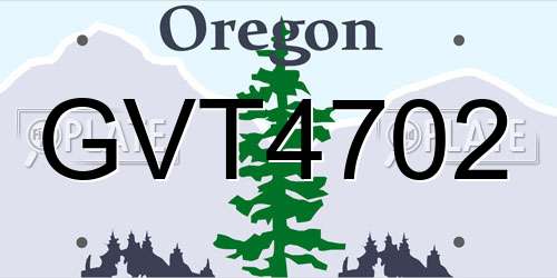 GVT4702 Oregon License Plate