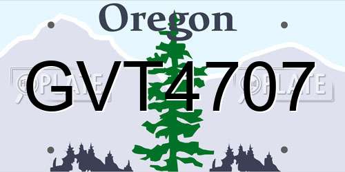 GVT4707 Oregon License Plate