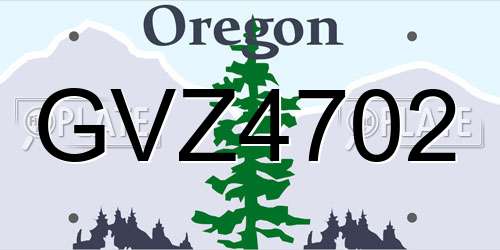 GVZ4702 Oregon License Plate