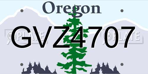 GVZ4707 Oregon License Plate