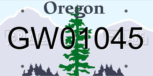 GW01045 Oregon License Plate