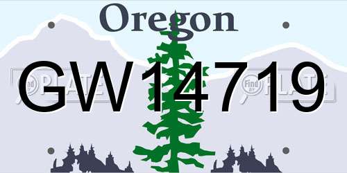 GW14719 Oregon License Plate
