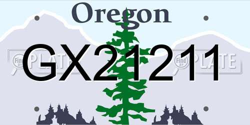 GX21211 Oregon License Plate