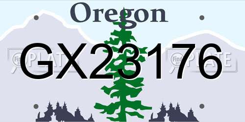GX23176 Oregon License Plate