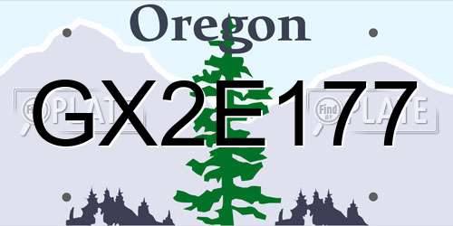 GX2E177 Oregon License Plate