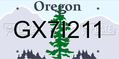 GX7I211 Oregon License Plate