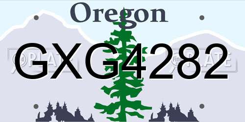 GXG4282 Oregon License Plate