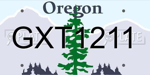 GXT1211 Oregon License Plate