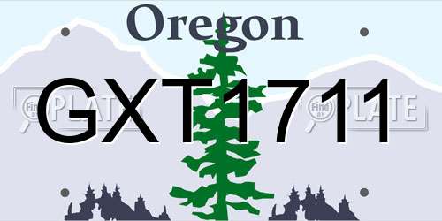 GXT1711 Oregon License Plate