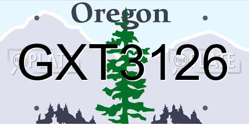 GXT3126 Oregon License Plate