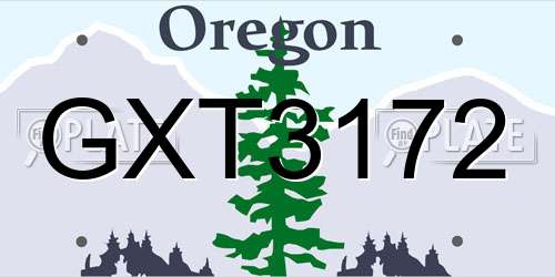 GXT3172 Oregon License Plate